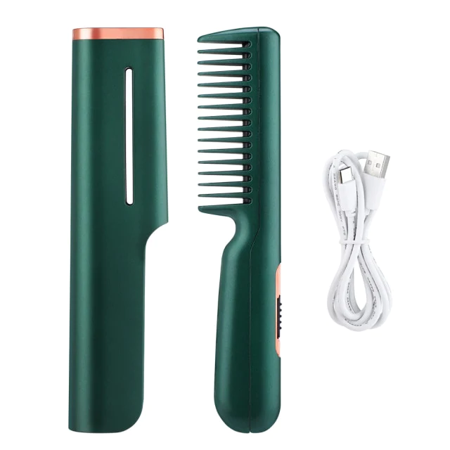 Essentials Multi-Purpose Wireless Hot Comb - Hunter Green