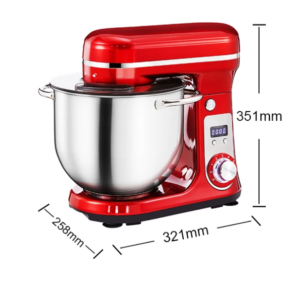 Essentials Kitchen 6 Speed Mixer - Red