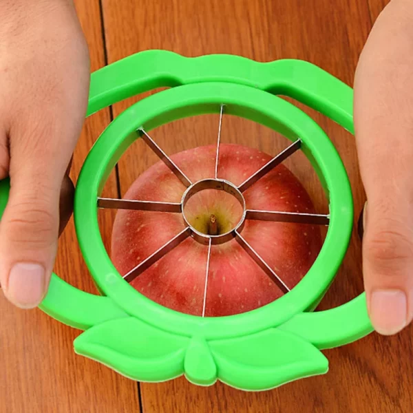 Essentials Kitchen Apple Shaped Fruit Slicer - Lime Green - Product in Use