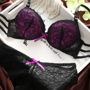 Essentials Lace Covered Bra & Panty Set