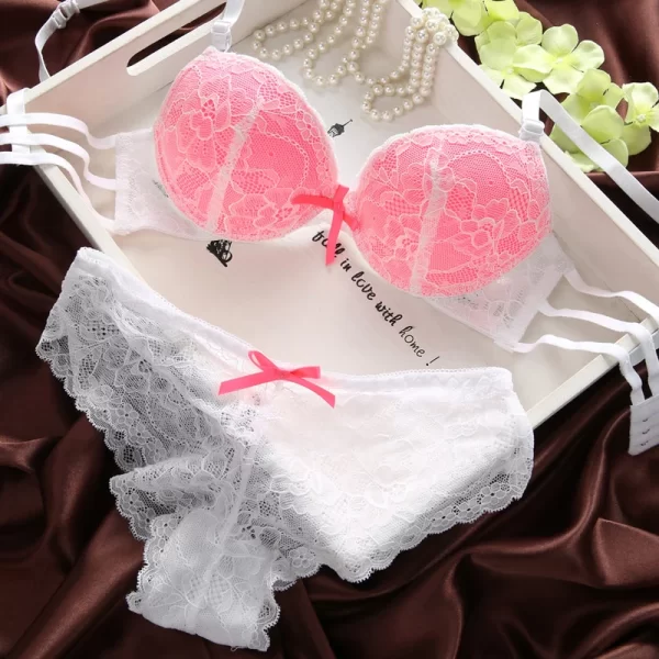 Essentials Lace Covered Bra & Panty Set