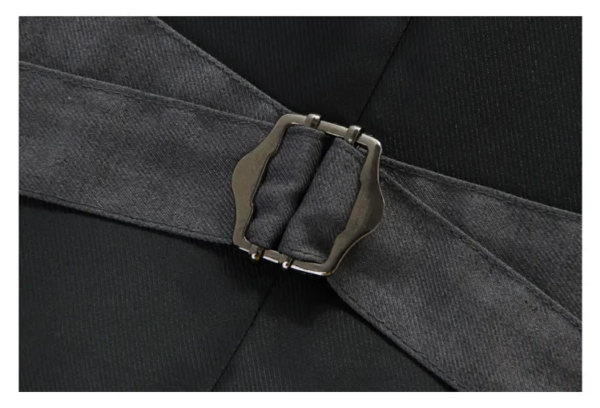 Essentials Men's Slim Fit Vest - Back Belt Straps Detailed View