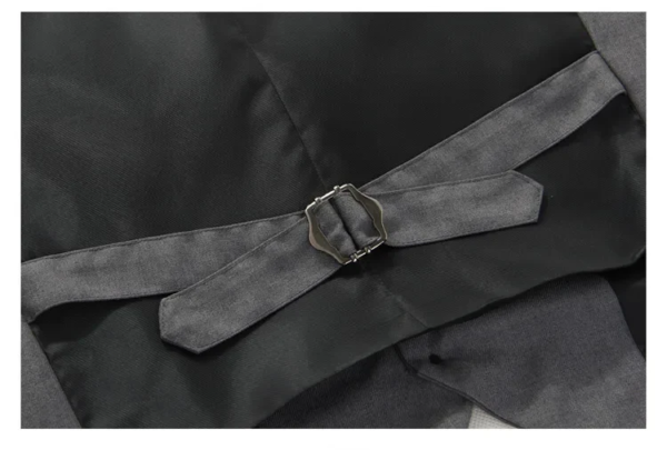 Essentials Men's Slim Fit Vest - Back Belt Straps View