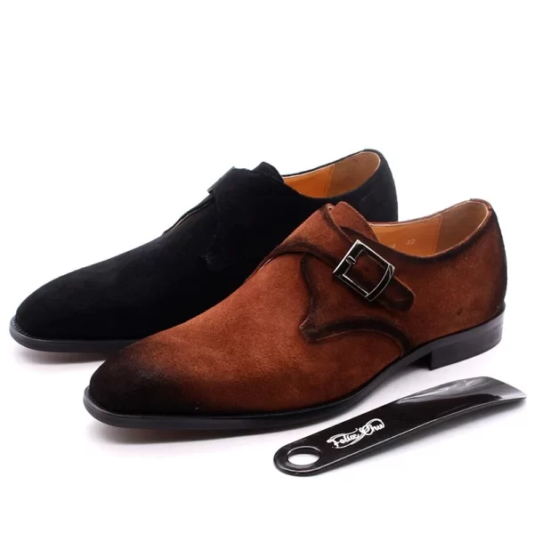 Essentials Men's Suede Casual Buckle Strap Shoes