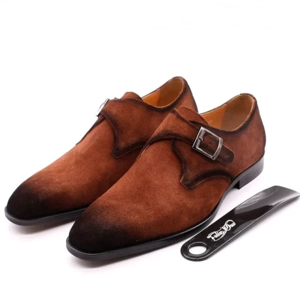 Essentials Men's Suede Casual Buckle Strap Shoes