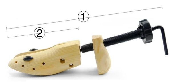 Essentials Unisex Wooden Shoe Stretcher - Measurement