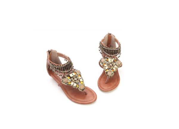 Essentials Women's Bohemian Style Wedged Sandals