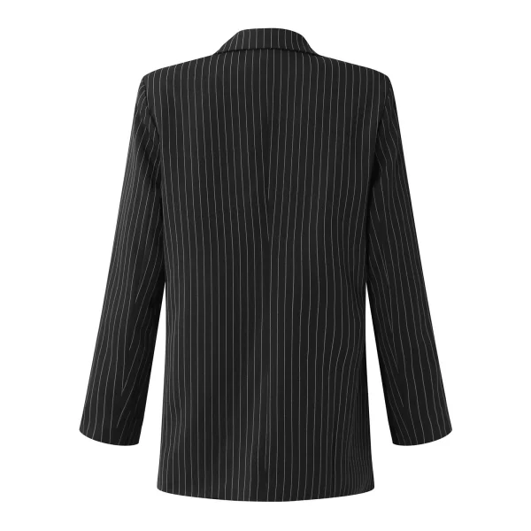 Essentials Women's Classic Style Blazer - Black - Back View