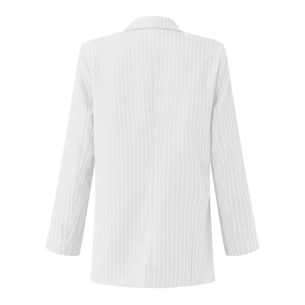 Essentials Women's Classic Style Blazer - White - Back View