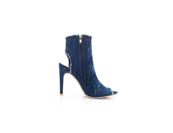 Essentials Women's Denim Ankle Boot Style High Heel Sandals