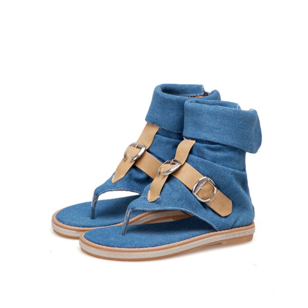 Essentials Women's Denim Gladiator Style Sandals