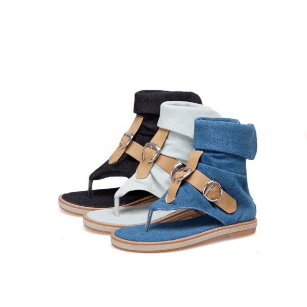 Essentials Women's Denim Gladiator Style Sandals