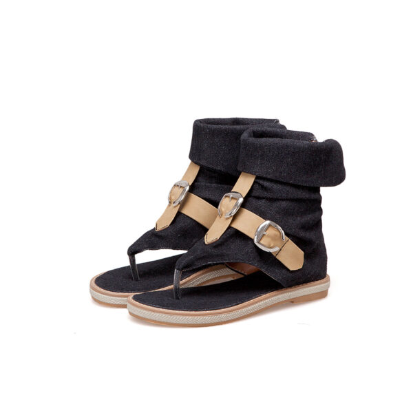 Essentials Women's Denim Gladiator Style Sandals