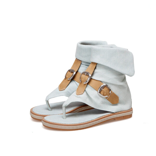 Essentials Women's Denim Gladiator Style Sandals