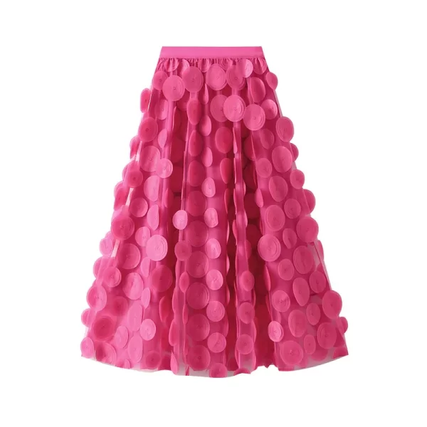 Essentials Women's Vintage Retro Style Skirt - Hot Pink