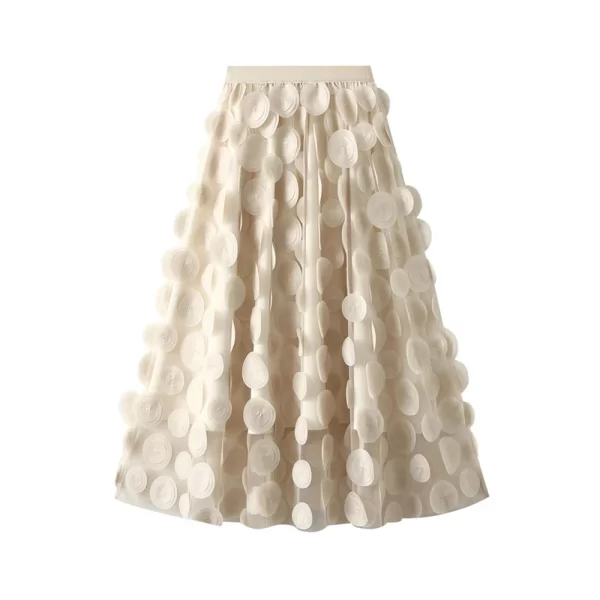 Essentials Women's Vintage Retro Style Skirt - Ivory