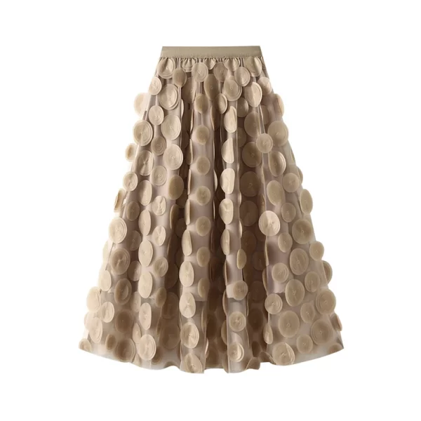Essentials Women's Vintage Retro Style Skirt - Light Brown