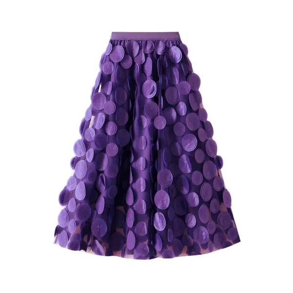 Essentials Women's Vintage Retro Style Skirt - Purple
