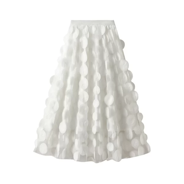 Essentials Women's Vintage Retro Style Skirt - White