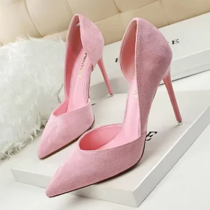 Essentials BigTree Womens Casual Style Pointed Toe High Heels - Pink