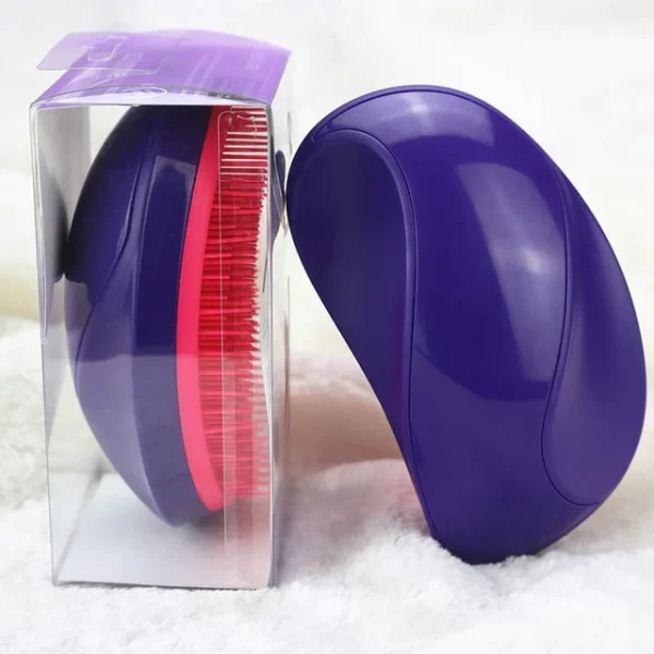 Essentials Egg Shaped Salon Quality Detangling Hairbrush - Purple