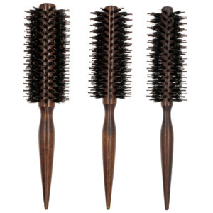 Essentials Wooden Round Handle Anti-Static Hairbrush
